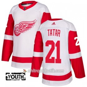 Barn Ishockey Detroit Red Wings Tröja Tomas Tatar 21 Adidas 2017-2018 Vit Authentic